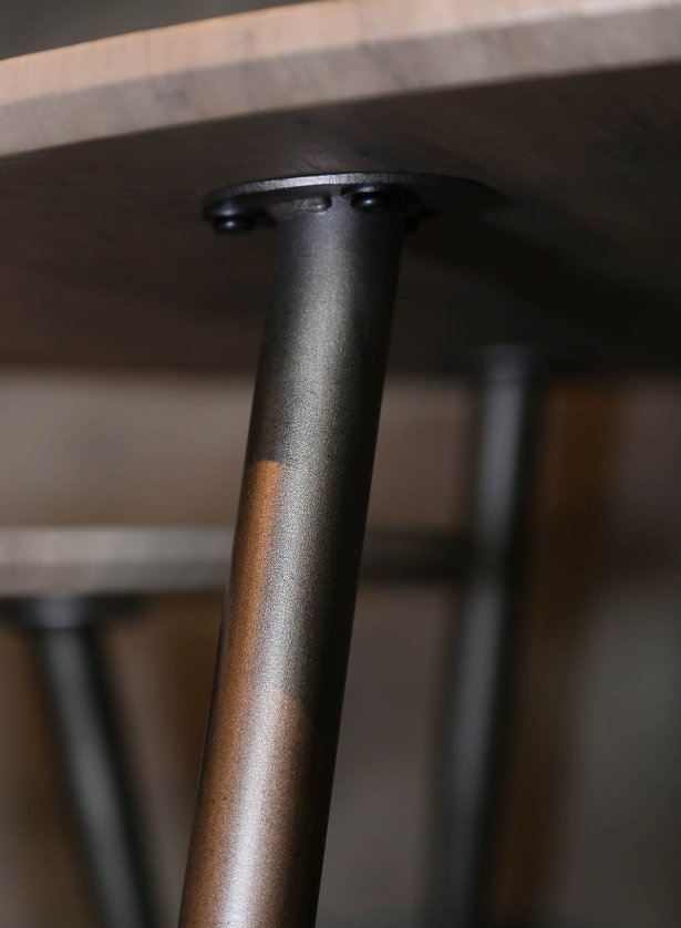 Lot de 2 tables basse ronde en MDF 